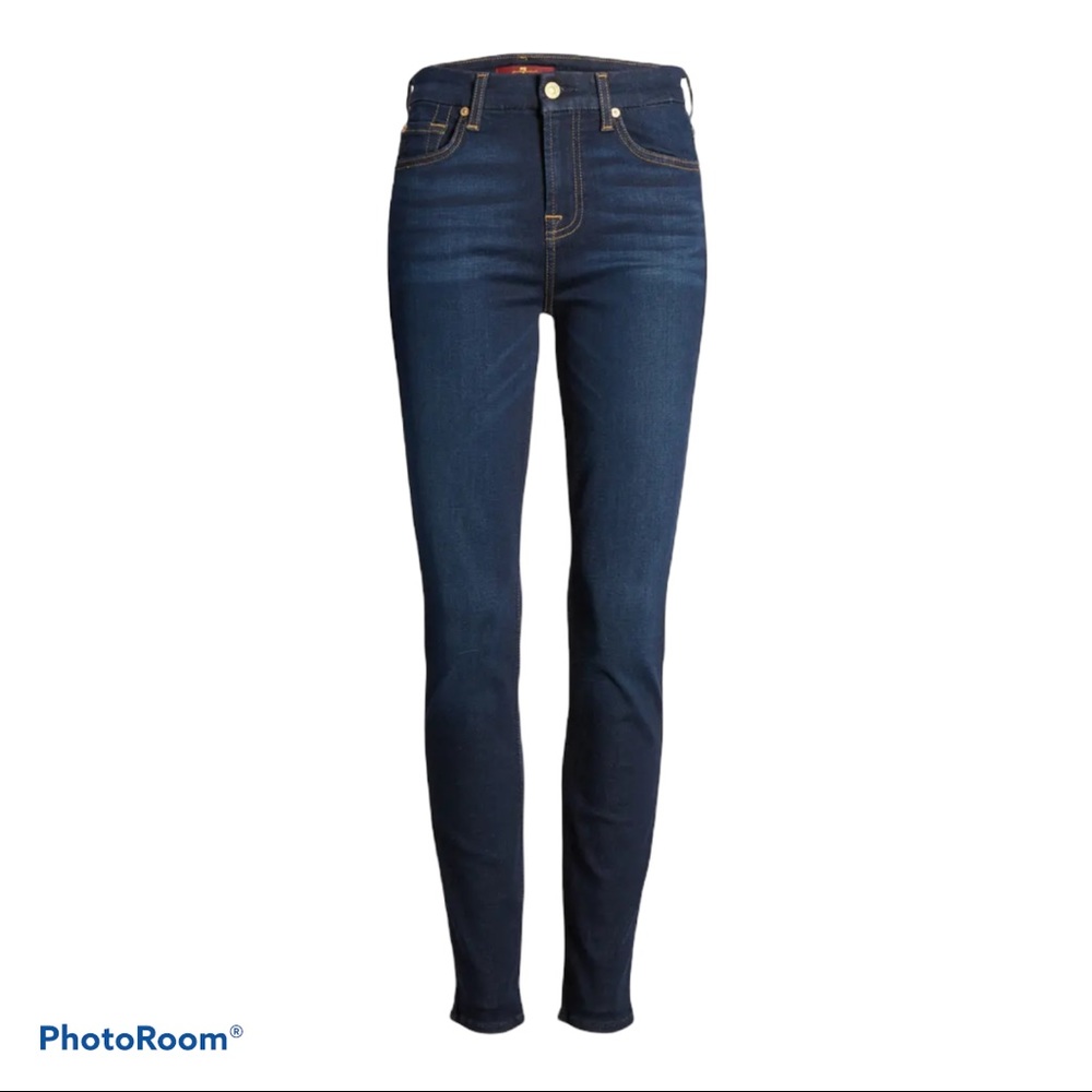 7 FOR ALL MANKIND Slim Illusion High Waist Ankle Skinny Jeans | NWOT | Norstrom - Picture 3 of 11
